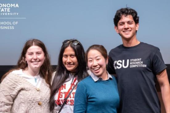  Photo of Business Students at CSU Student Research Competition